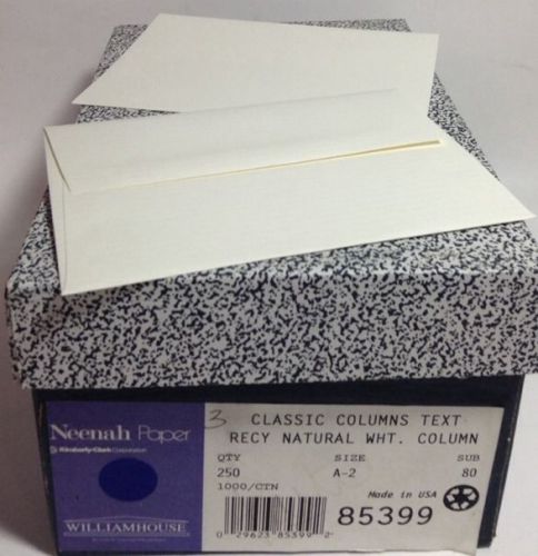 Neenah Classic Columns Text Recycled Natural White Sub 80 A-2 Envelopes 130/250