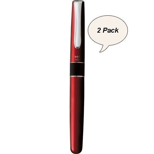 TOMBOW ZOOM 505 Liquid-ink 0.5mm Ballpoint Pen BW-2000LZA31 Red 2 Pack Set