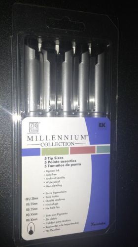 Millennium Collection 5 tip sizes Black Assorted Tips 5 pack NEW