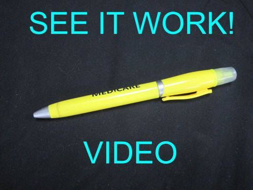 2-Bible study Pens and Highlighter all in one! Black/ Yellow Highlighter  #777