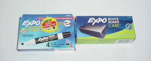 Expo Colored Markers &amp; Eraser New
