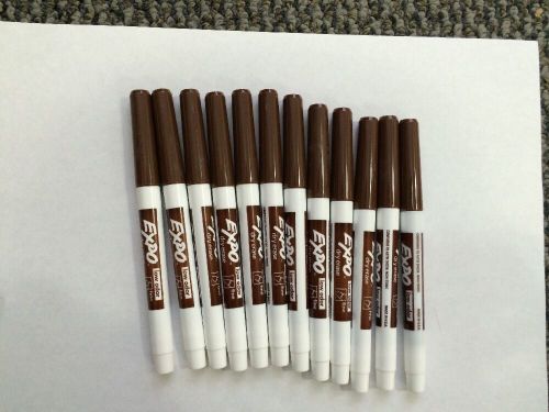 Brown Expo Fine Point. Low Odor. 12 Pack