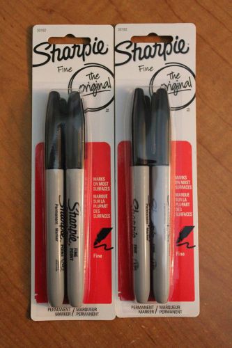 Sharpie fine Permanent Marker-Black-(quantity 4) -30162