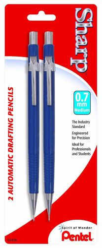 NEW Pentel Sharp Automatic Pencil, 0.7mm, Blue Barrels, 2 Pack (P207BP2-K6)