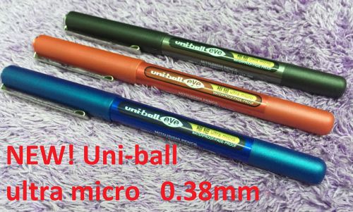 3x uniball eye ultra micro ub-150-38 gel pen 0.38 choose your own black blue red for sale
