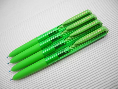 4pcs new uni-ball signo umn-155mm 0.5mm roller ball pen lime green(japan) for sale