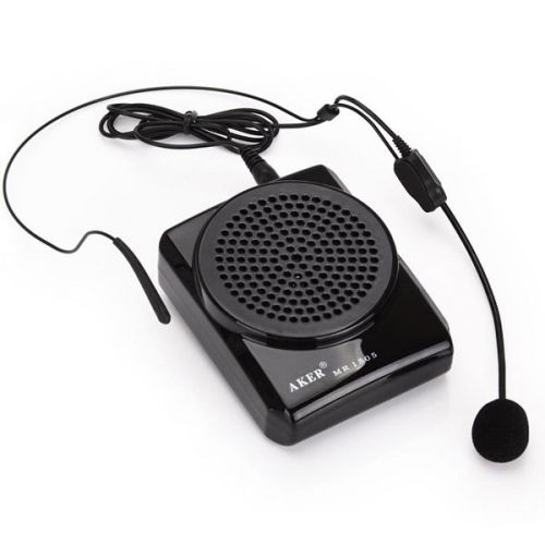 Aker microphone mr-1506 portable waistband voice booster pa amplifier speaker for sale