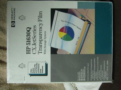 HP 51630Q CX JetSeries Transparency Film with Storage System -50 sheet 8.4 by 11