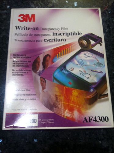 3M AF4300 Write-On Transparency Film 8.5&#034; x 11&#034; 97 Count /Box