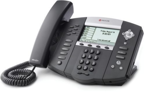 Polycom soundpoint ip650 sip phone with power adapter 6 lines voip for sale