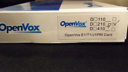 OpenVox D210P E1/T1/J1 PRI Telephony Card Two Port Digium Alt Asterisk PBX