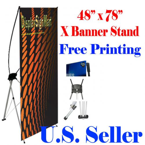 X Banner Stand 48&#034; x78&#034; Free Graphic Print Trade Show Display Free Bag Pop Up XL
