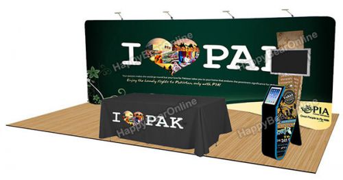 Package deal b09 (backwall tv / ipads kiosk counter) pop-up 10ft booth for sale