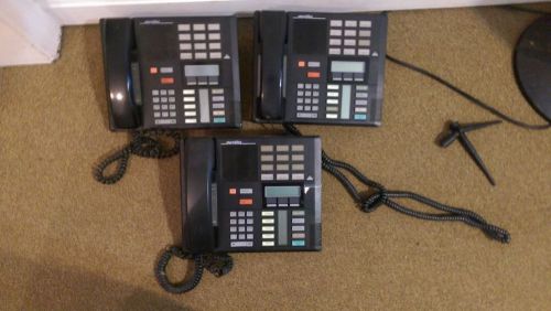 LOT OF 3 Nortel Norstar M7310 NT8B20 Black Business Office Display Phones