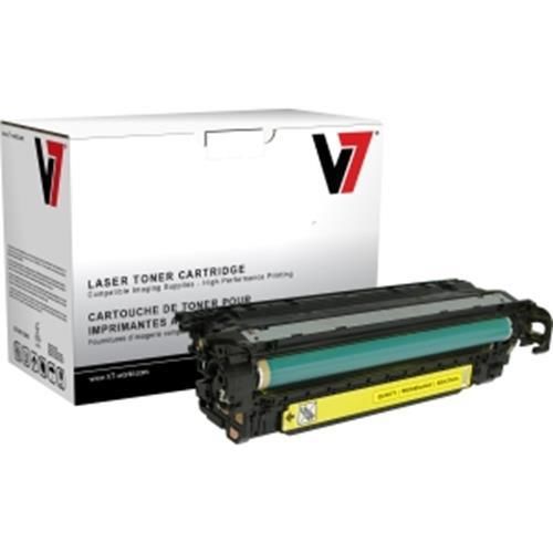 V7 yellow toner cart hp laserjet cp3525 ce252a 7k yield taa compl for sale