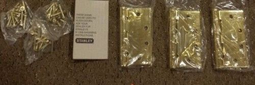 Stanley hinge gold fbb179 4.5&#034; x 4.5&#034;  commercial full mortise hinge brass door for sale
