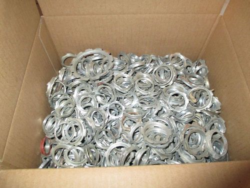 Large lot locking nuts for conduit  assorted sizes 10 lbs over 600 pcs  lot #5 for sale
