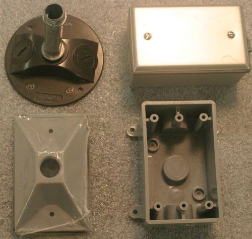 ASSORTMENT NEW BELL OUTDOOR CLUSTER COVER, JUNCTION BOX, etc.