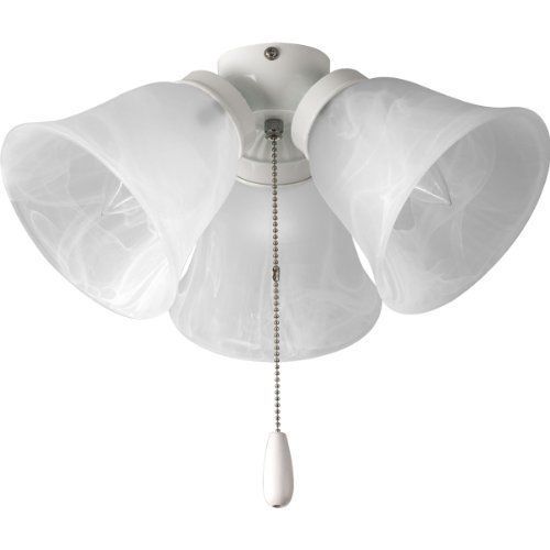 NEW Progress Lighting P2642-30 3-Light Universal Fan Light Kit  White