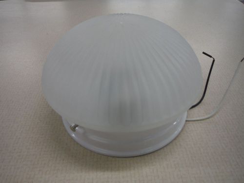 Tropical Lighting White Fixture Frosted Ribbed Glass