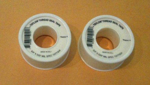 Teflon pipe tape thread seal 3/4&#034; x 520&#034; t-27730a (lot of 2) for sale