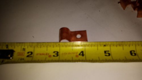 3/8&#034; one hole pipe clamp. copper for sale