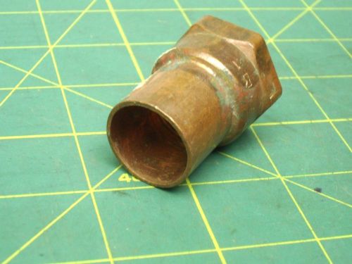 3/4&#034; solder connect straight adapter copper female socket end fitting #56690 for sale