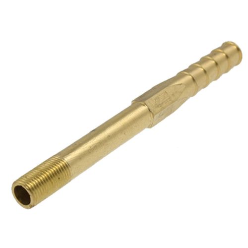 Mould 5.75&#034; Length 23/64&#034; Barb End Diameter Fine Thread Brass Pipe Nipple
