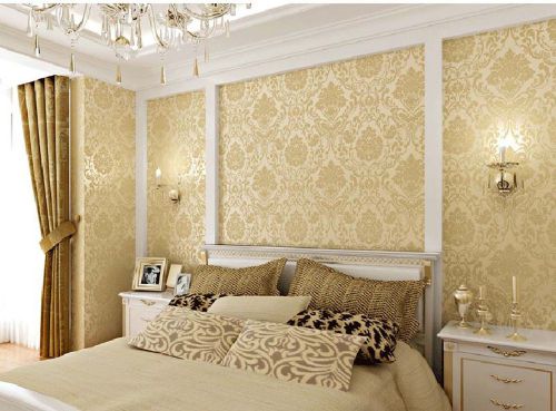 European Style Luxry Classic 3D Nonwoven Damascus Flower Pattern Wall Paper #NB0