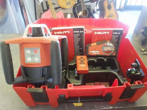 HILTI PRI 2 ROTARY LASER GENTLY USED WITH ACCESSORIES  AS PICTURED VERY NICE