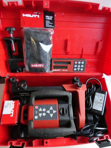 Very nice condition hilti pr 26 green rotary laser in case interior exterior for sale