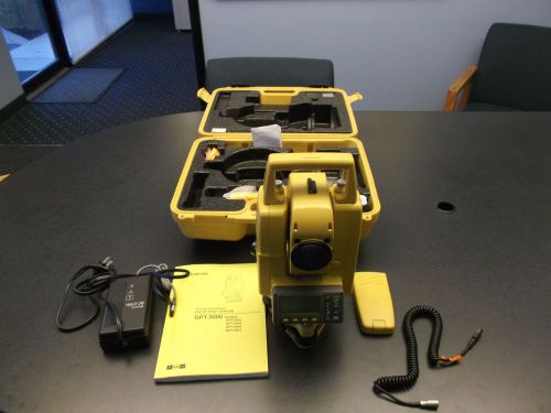 Topcon gpt-3003 pulse total station 3&#034; sec gun dual display exc cond. for sale