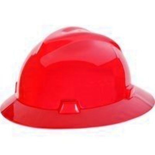 Msa safety hardhat full brim v-gard staz-on liner - red for sale