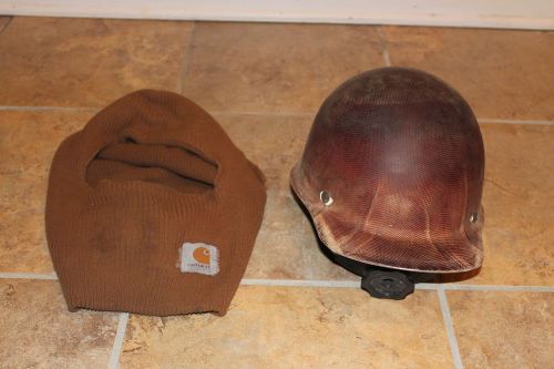 Construction hard hat helmet with carhartt liner for winter for sale