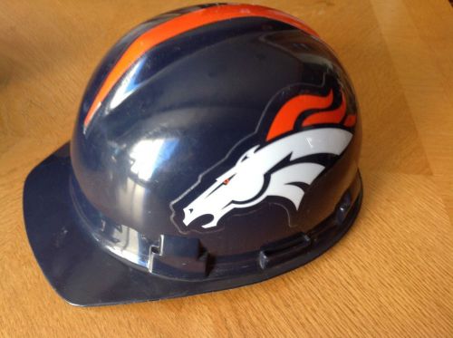 Wilson Safety Work Hard Hat NFL Denver Broncos Full Brim Fiberglass Suspension