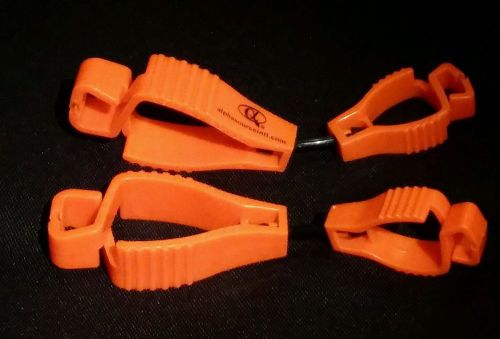 (1) one brand new bright orange quality glove clip for work, motorcycle, fun!!!! for sale