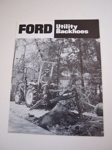 Ford 757/758/759 Backhoe for Ford Tractor Brochure Original MINT &#039;82