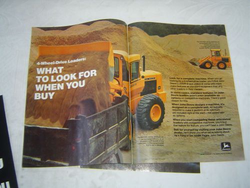 John Deere JD644-B JD544-B 4WD loaders magazine print ad brochure