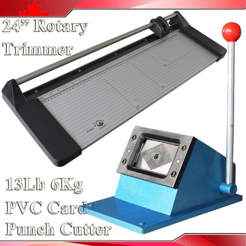 24in rotary paper trimmer+pvc paper id rounder punch die cutter card making kit for sale