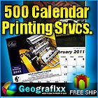 500 Calendar Printing 12&#034;x12&#034; on 100LB Gloss Book