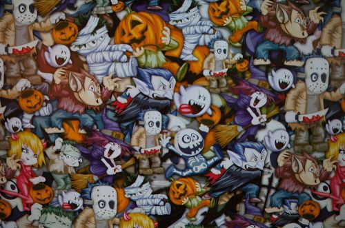 Halloween Hydrographic Film Full Color