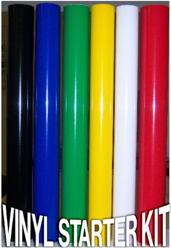 6 Rolls of vinyl, different colors for vinyl cutter 9&#039; each 24&#034; width