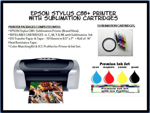 Epson stylus c88+ printer w/ ds cartridges for sale