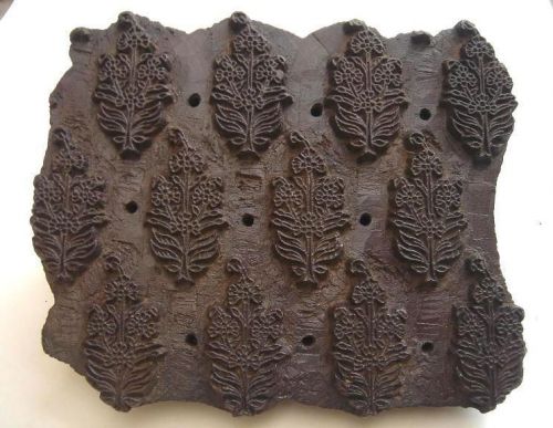 India Handcarved TEXTILE BLOCK PRINTING Wooden TOOL 32738