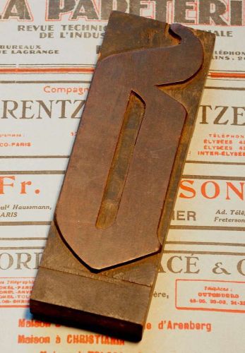 huge letter: d blackletter letterpress wood block printing type wooden gothic