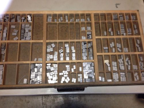 Antique Metal Lead Letterpress Printing Block Typeset - Unknown Font Spacers