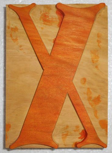 Letterpress Letter &#034;X&#034; Wood Type Printers Block Typography Collection.B911