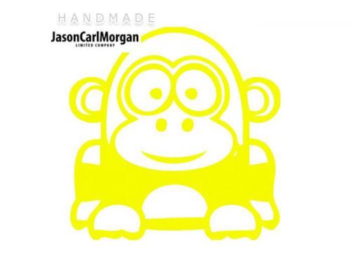 JCM® Iron On Applique Decal, Gorilla Neon Yellow