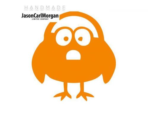 JCM® Iron On Applique Decal, Bird Neon Orange
