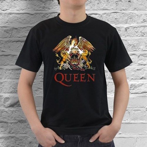 New Queen Rock Band Logo Mens Black T Shirt Size S, M, L, XL, 2XL, 3XL